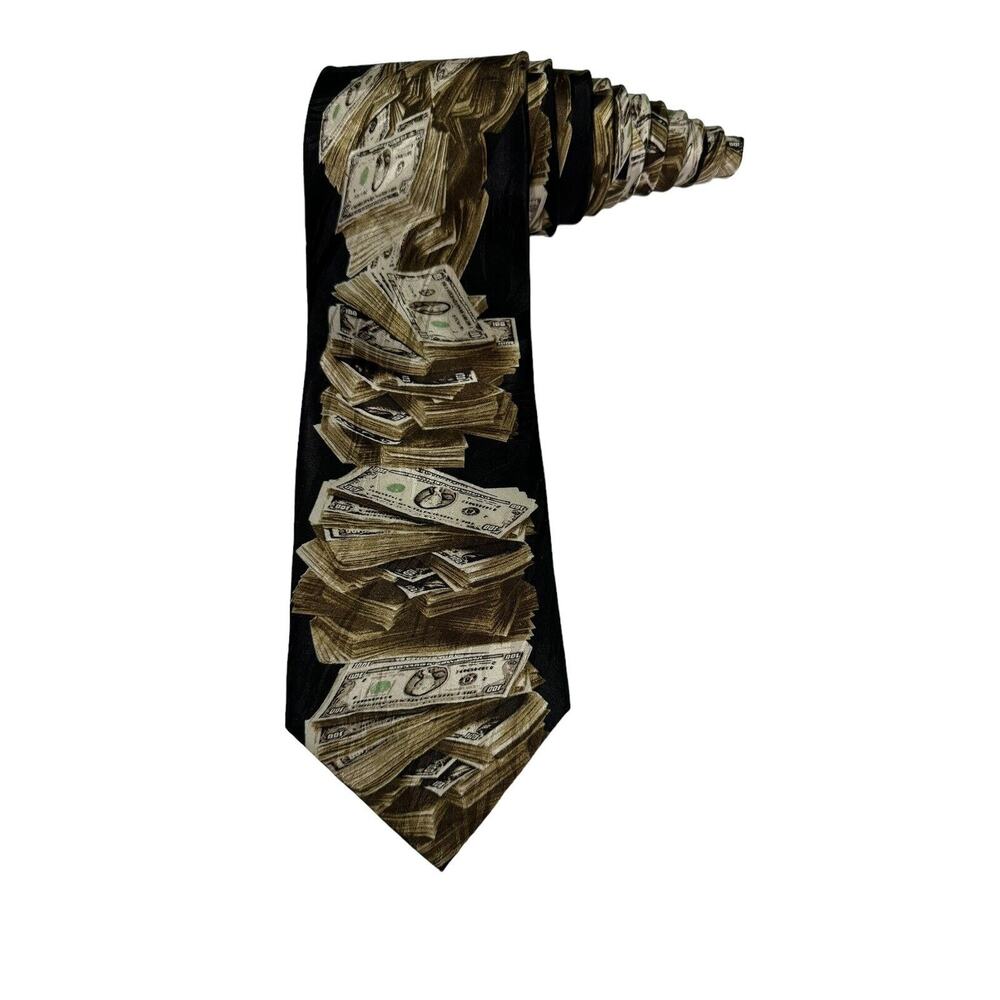 Museum Artifacts One Million Dollars Money USA Money Novelty Necktie Silk